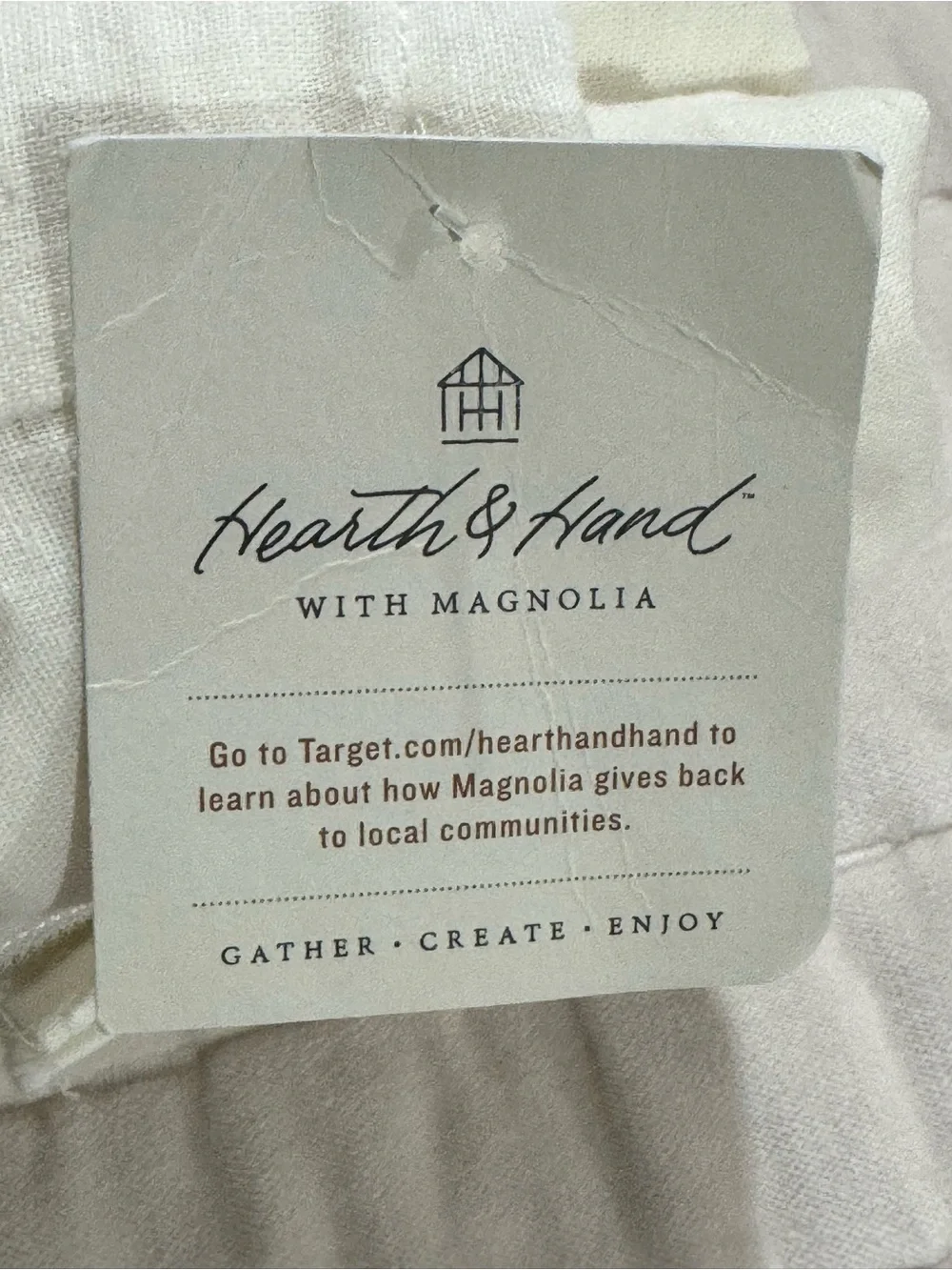 Hearth & Hand w/ MAGNOLIA QUEEN 55% LINEN/45% COTTON LINEN BLEND BEDSKIRT 15”